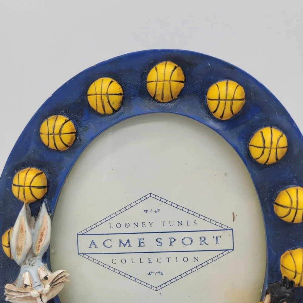 Vintage Looney Tunes Bugs Bunny & Daffy Duck Basketball Picture Frame Lot Of 2